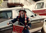 CFD/E.P.D.S. Sparky The Clown on his motor scooter @ a neighborhood party